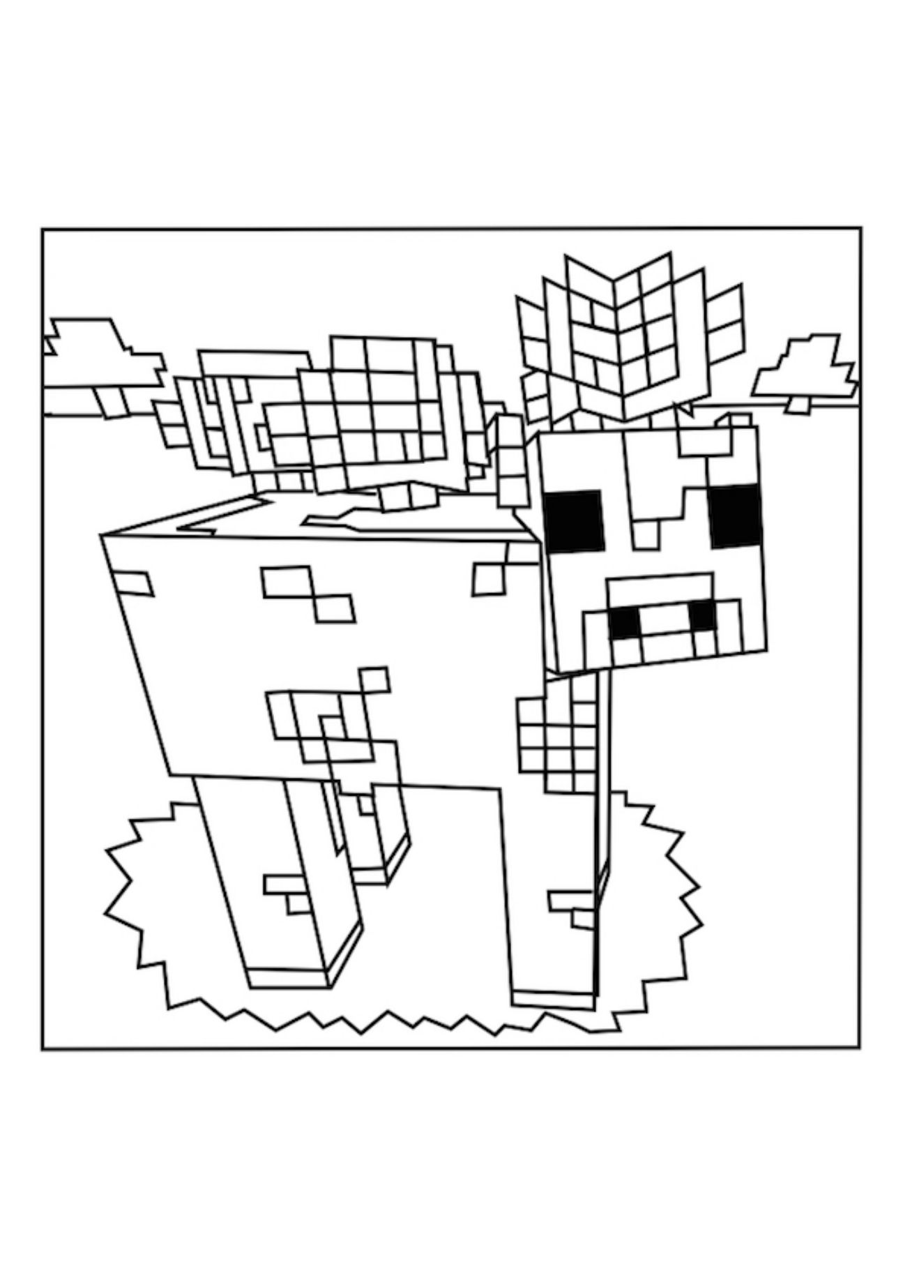 150+ Mind-Blowing Minecraft Coloring Pages for Fans 42