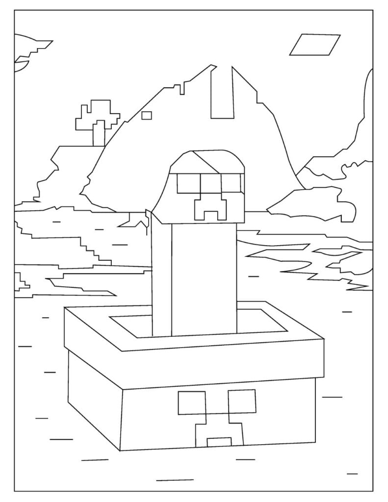 150+ Mind-Blowing Minecraft Coloring Pages for Fans 48