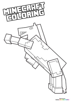 150+ Mind-Blowing Minecraft Coloring Pages for Fans 57