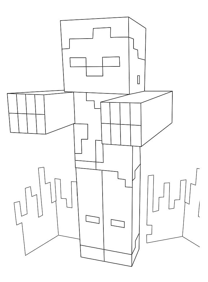 150+ Mind-Blowing Minecraft Coloring Pages for Fans 58