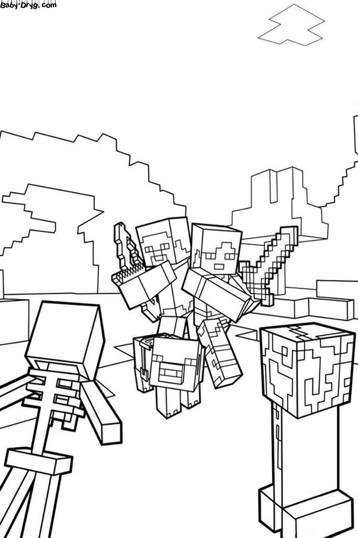 150+ Mind-Blowing Minecraft Coloring Pages for Fans 60