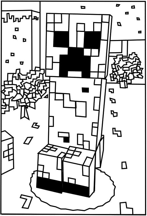 150+ Mind-Blowing Minecraft Coloring Pages for Fans 68