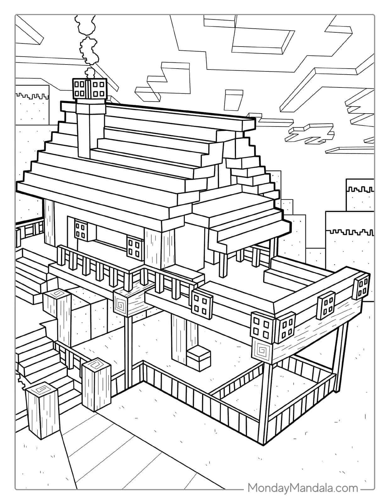 150+ Mind-Blowing Minecraft Coloring Pages for Fans 70