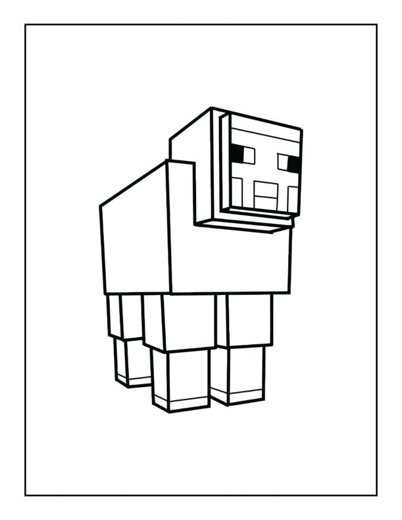 150+ Mind-Blowing Minecraft Coloring Pages for Fans 73