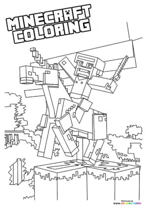 150+ Mind-Blowing Minecraft Coloring Pages for Fans 78