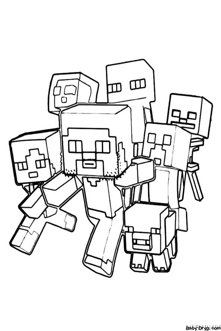 150+ Mind-Blowing Minecraft Coloring Pages for Fans 8