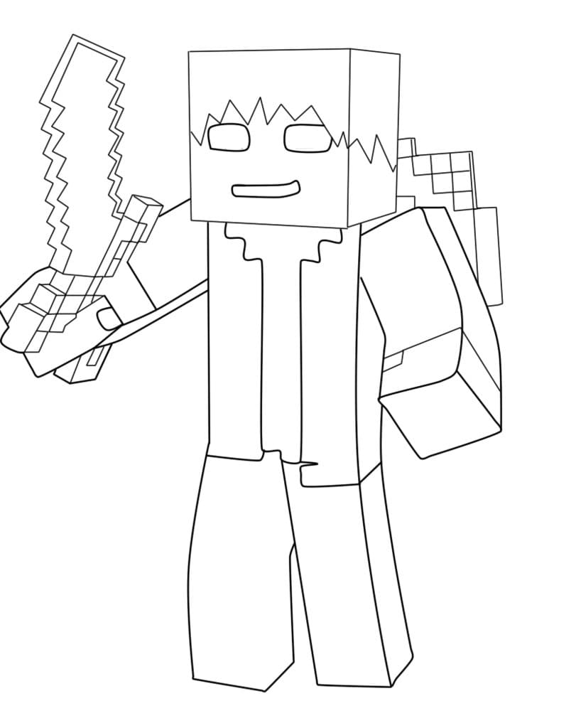 150+ Mind-Blowing Minecraft Coloring Pages for Fans 83