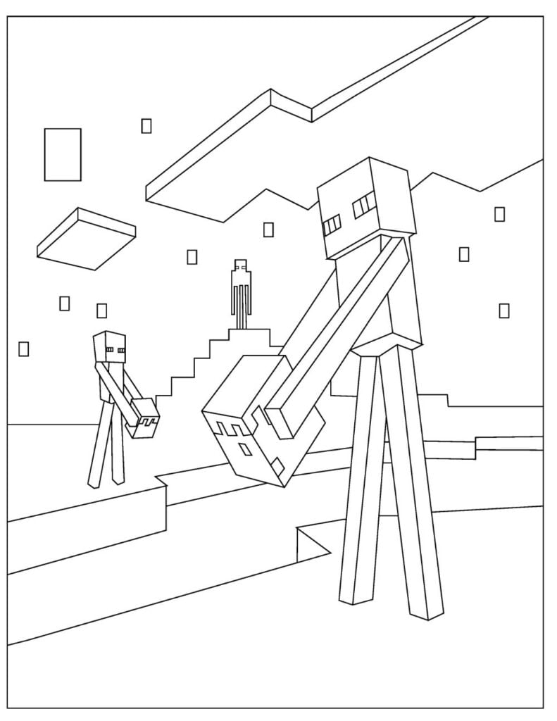 150+ Mind-Blowing Minecraft Coloring Pages for Fans 88