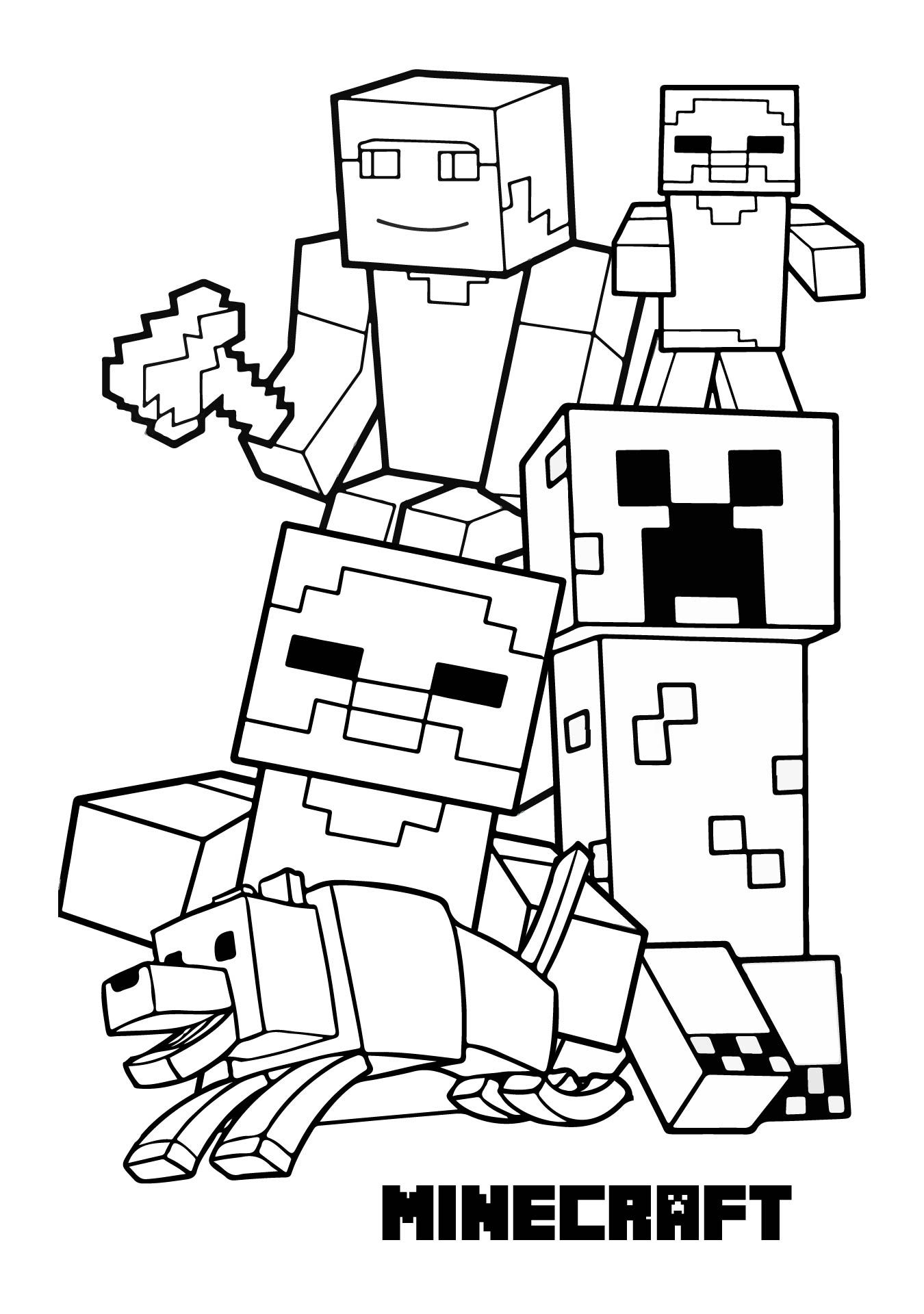 150+ Mind-Blowing Minecraft Coloring Pages for Fans 98