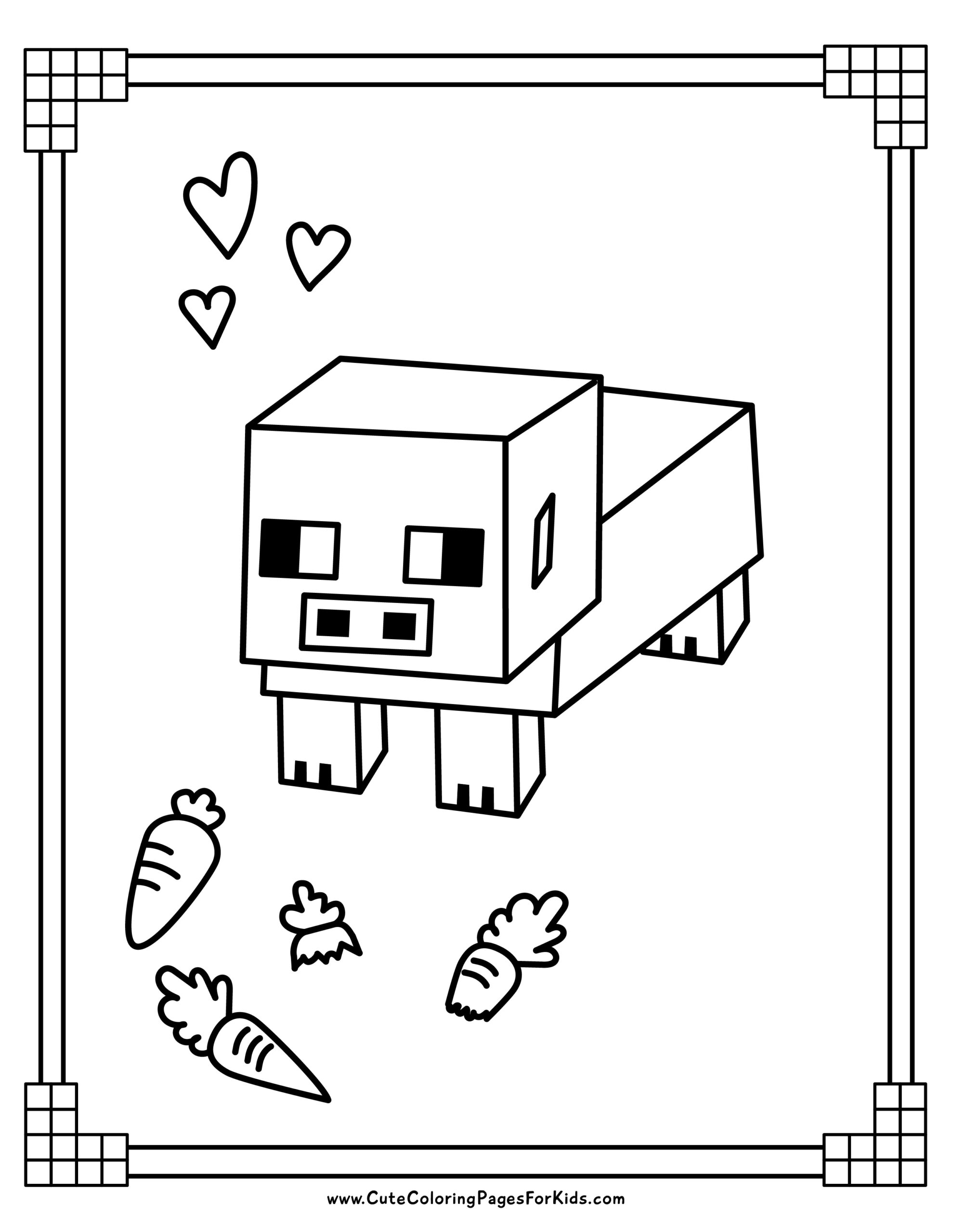 150+ Mind-Blowing Minecraft Coloring Pages for Fans 99