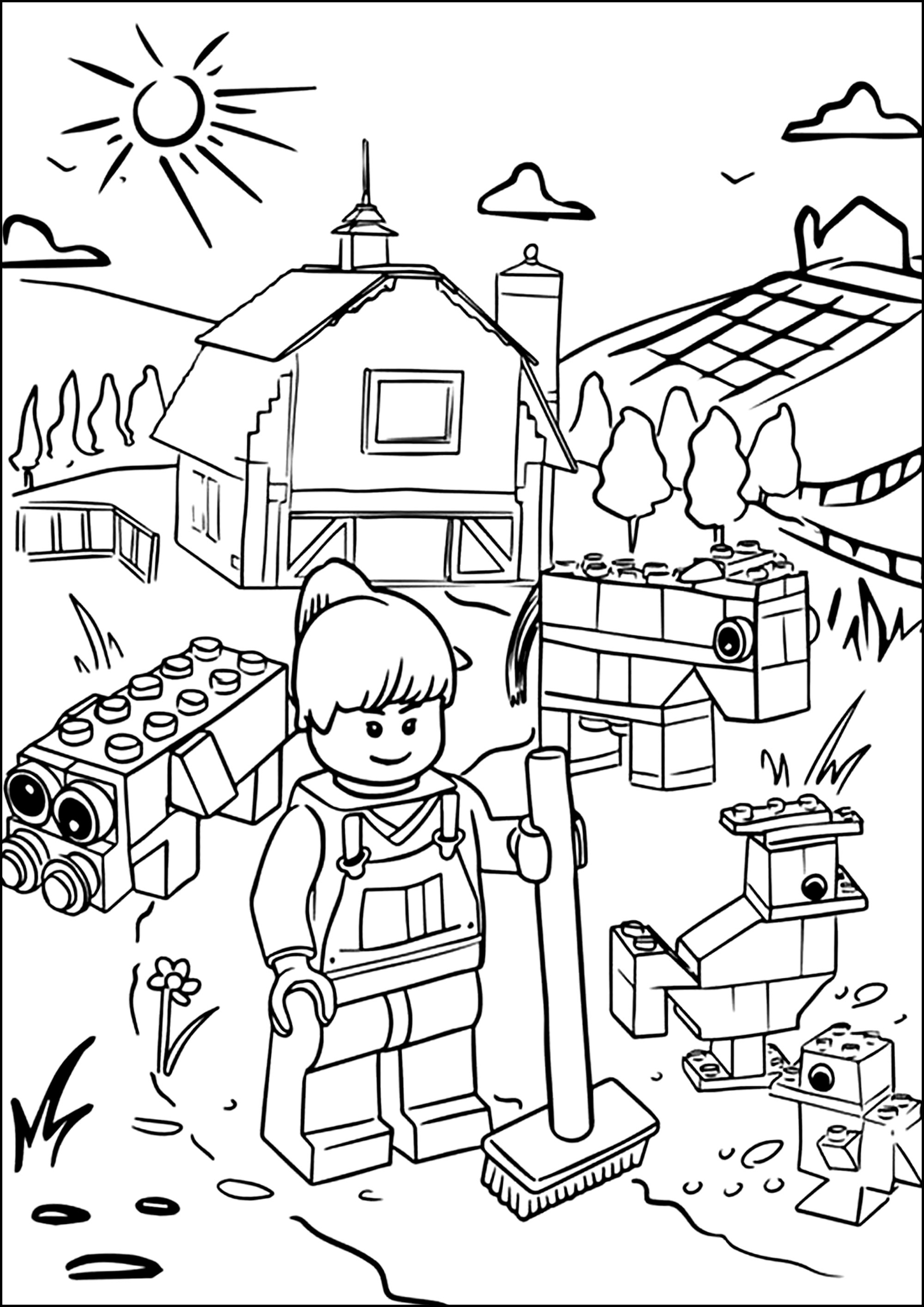 45 Lego City Coloring Pages Printables 12