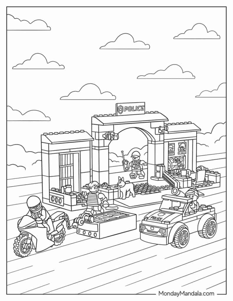 45 Lego City Coloring Pages Printables 68