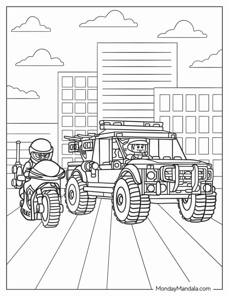 45 Lego City Coloring Pages Printables 69