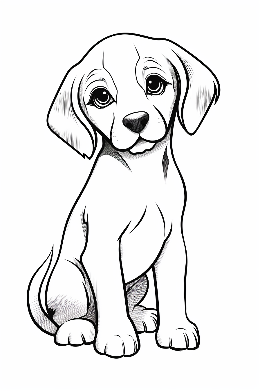 69 Puppy Dog Coloring Pages Free Printable Part 12