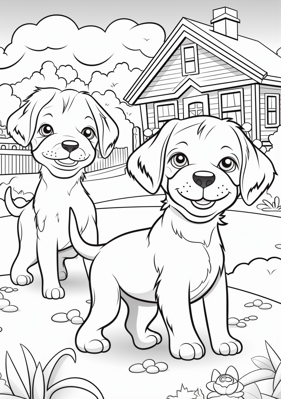 69 Puppy Dog Coloring Pages Free Printable Part 89