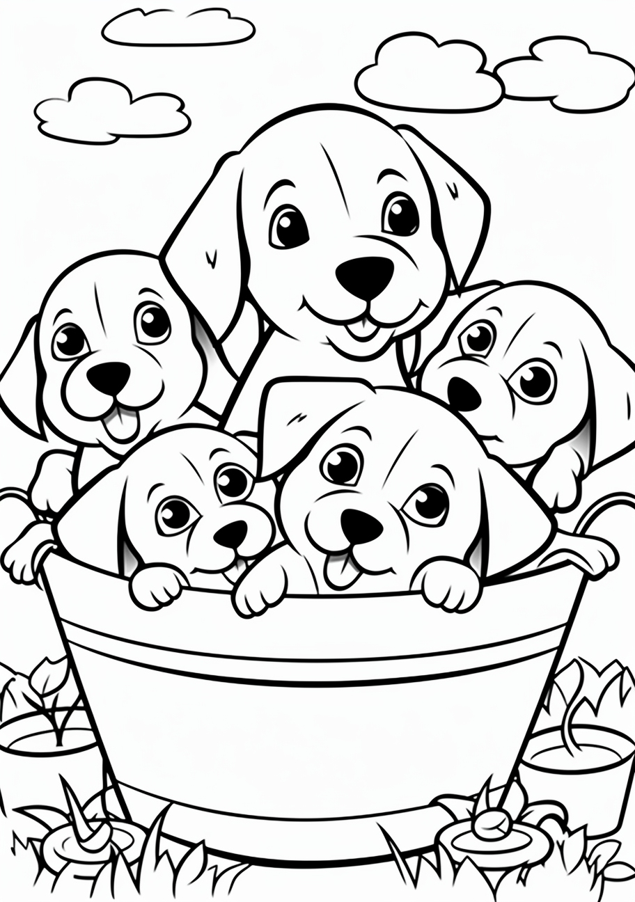 69 Puppy Dog Coloring Pages Free Printable Part 91