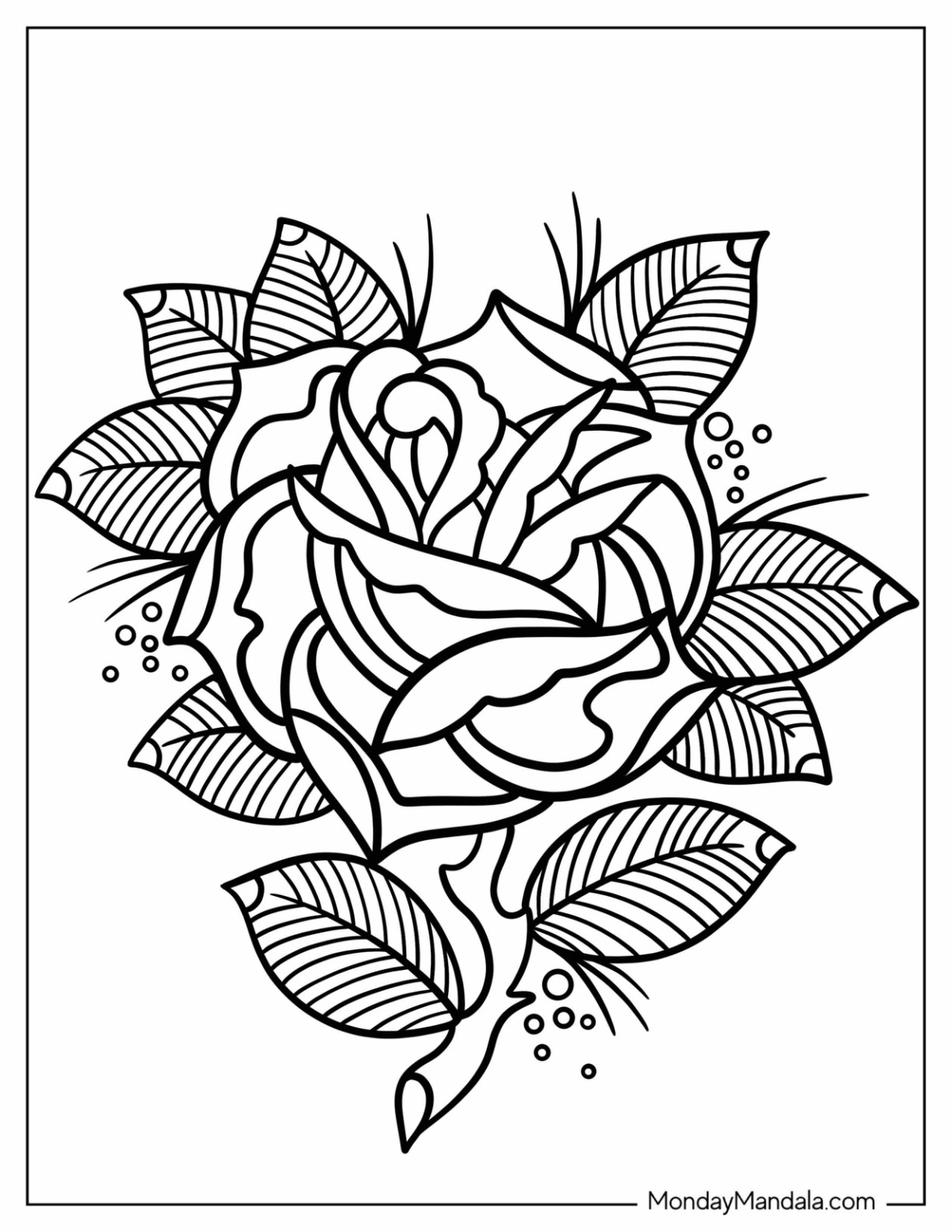 80+ Adult Rose Coloring Pages Printable 147