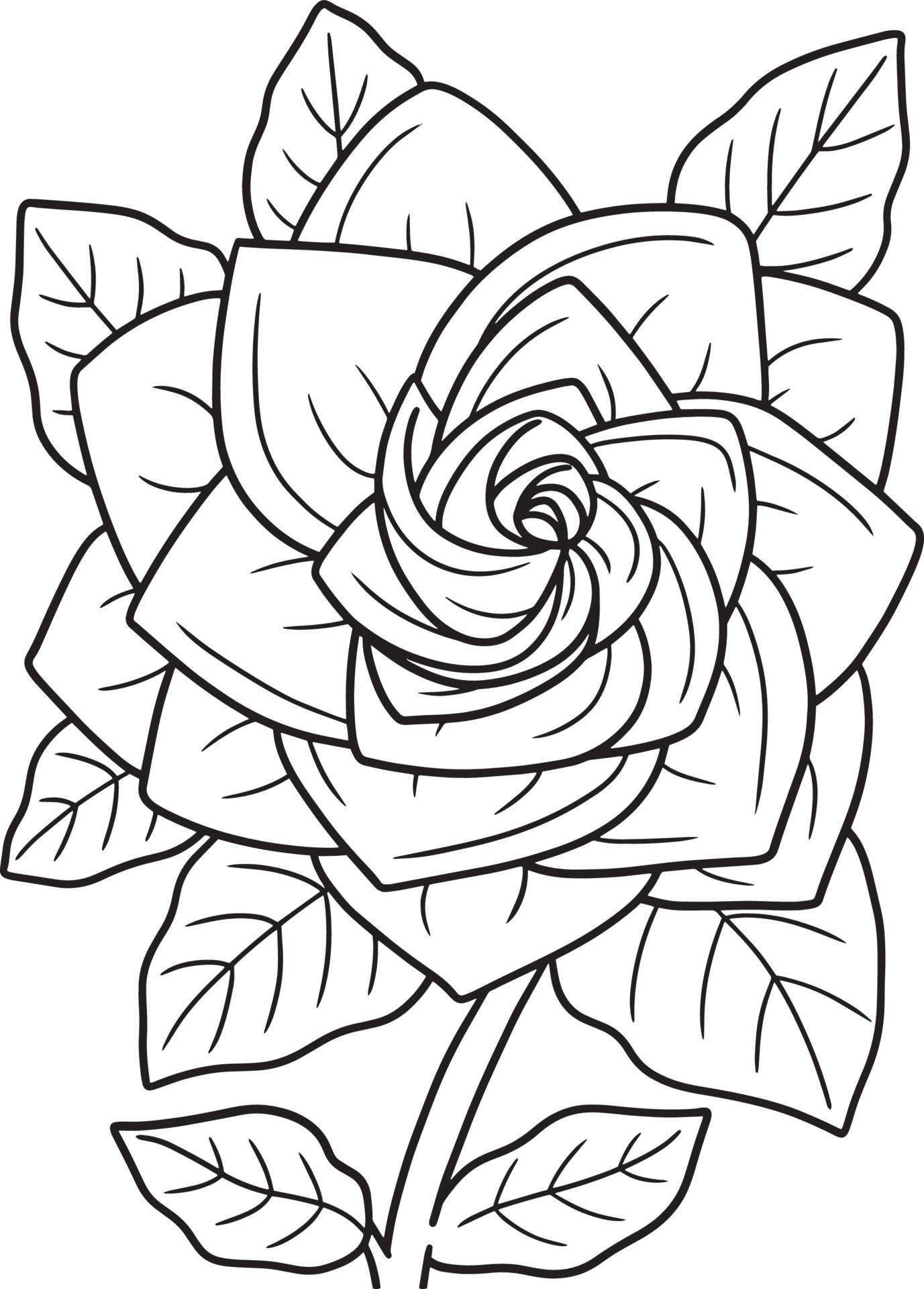 80+ Adult Rose Coloring Pages Printable 150