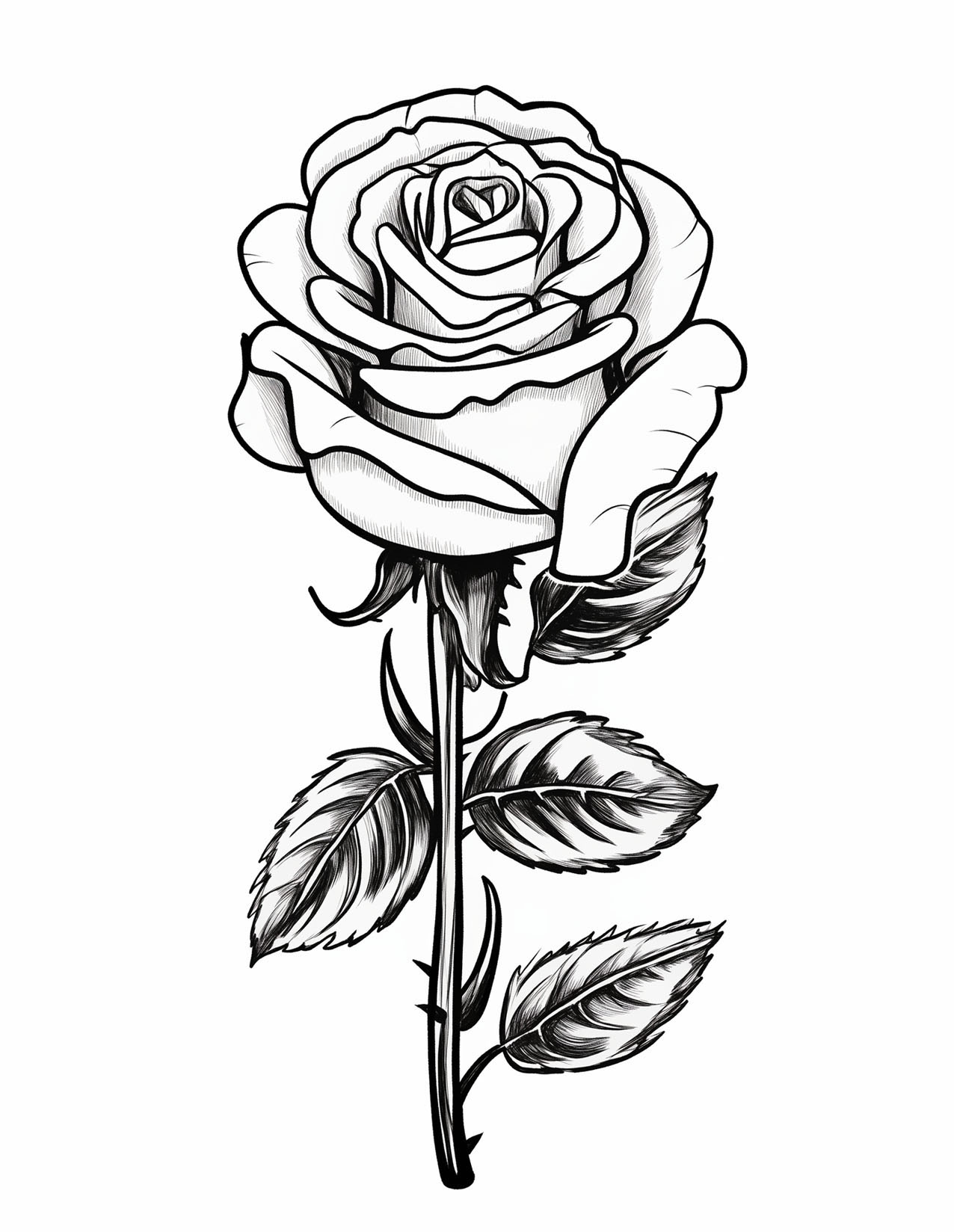 80+ Adult Rose Coloring Pages Printable 159