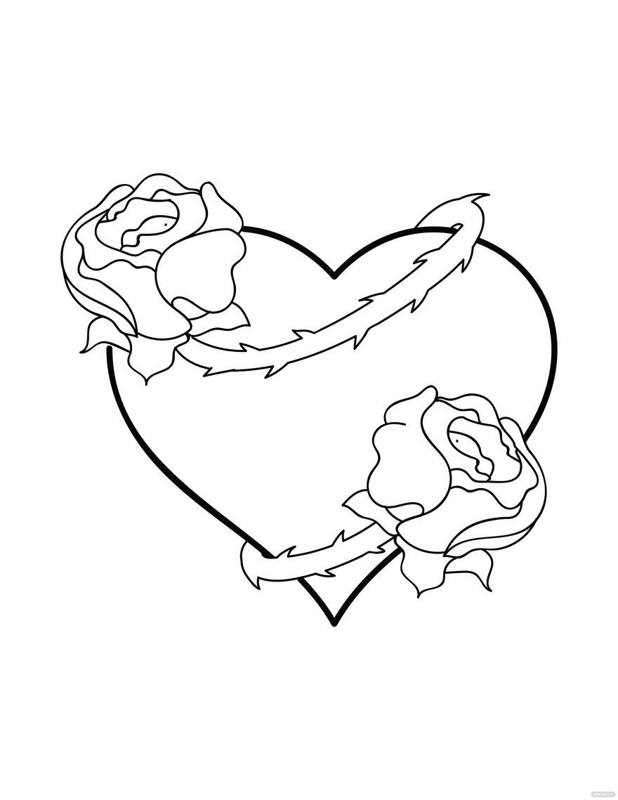 80+ Adult Rose Coloring Pages Printable 171