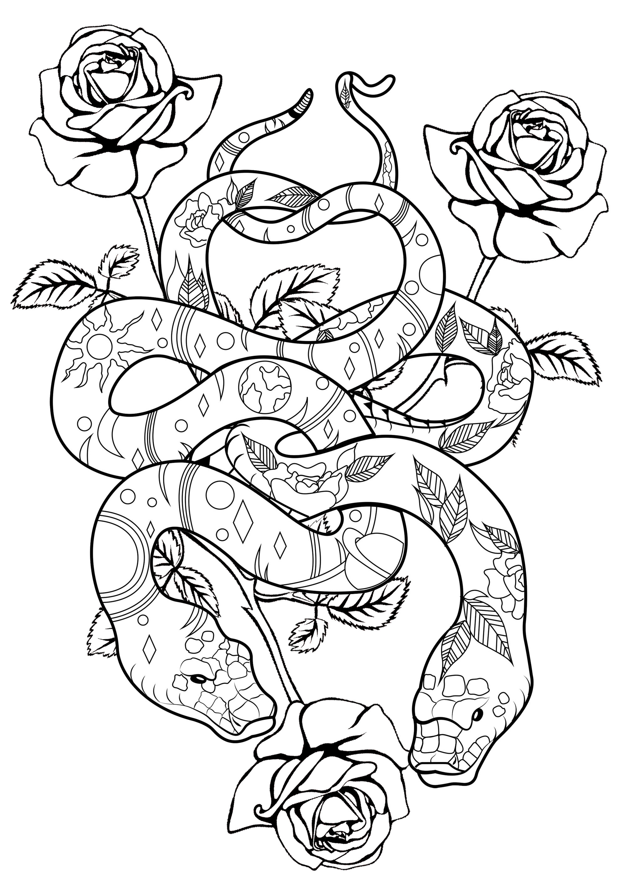 80+ Adult Rose Coloring Pages Printable 172