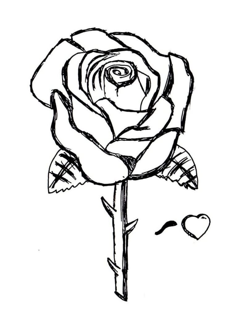 80+ Adult Rose Coloring Pages Printable 175