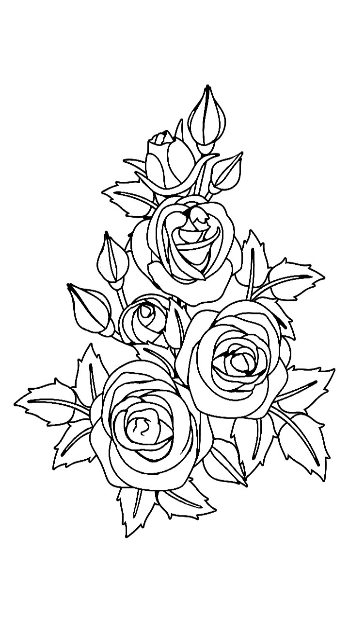 80+ Adult Rose Coloring Pages Printable 18