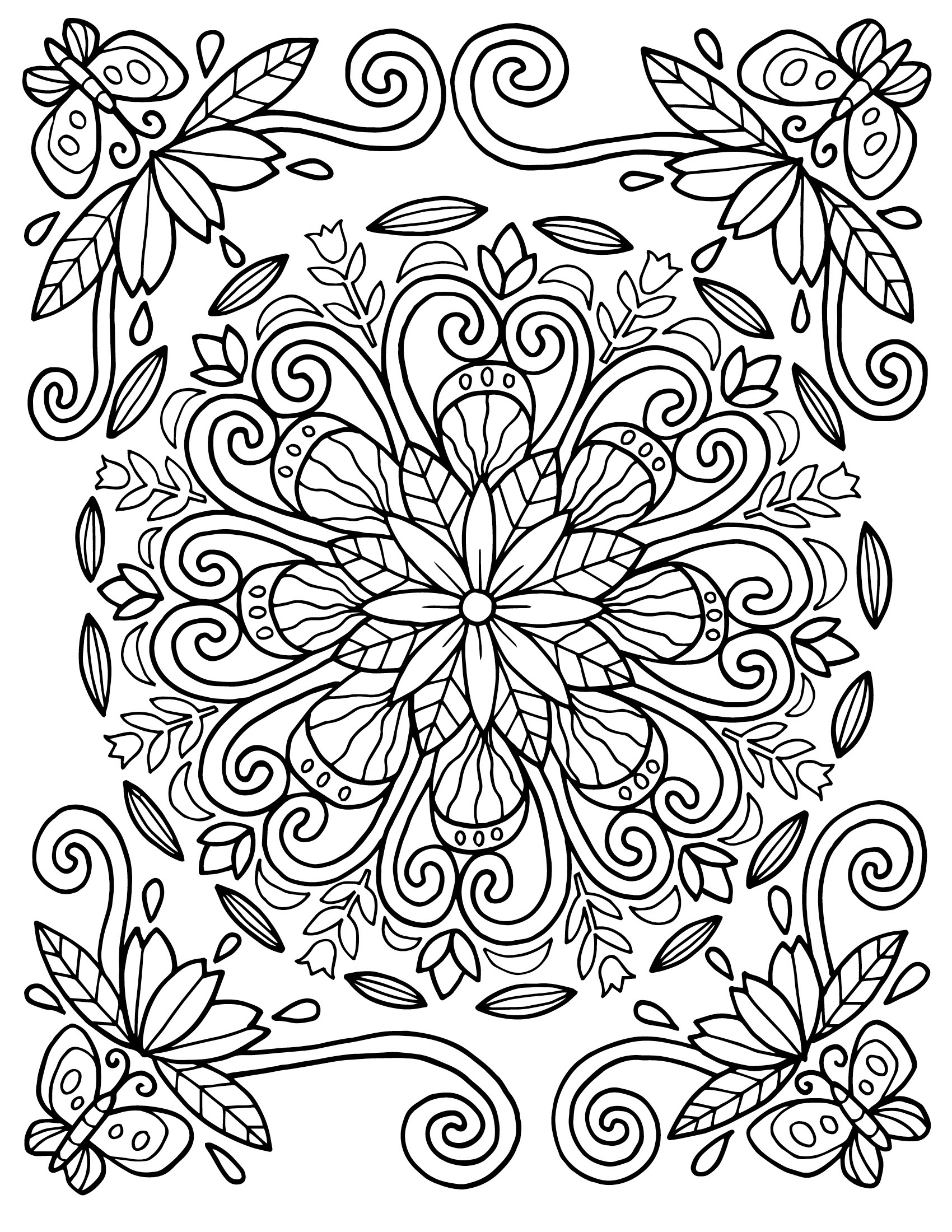 80+ Adult Rose Coloring Pages Printable 182