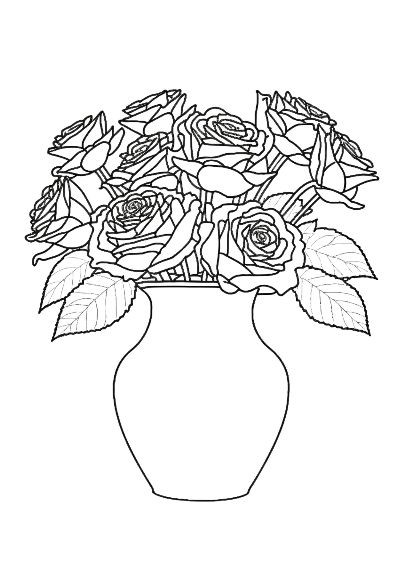 80+ Adult Rose Coloring Pages Printable 188