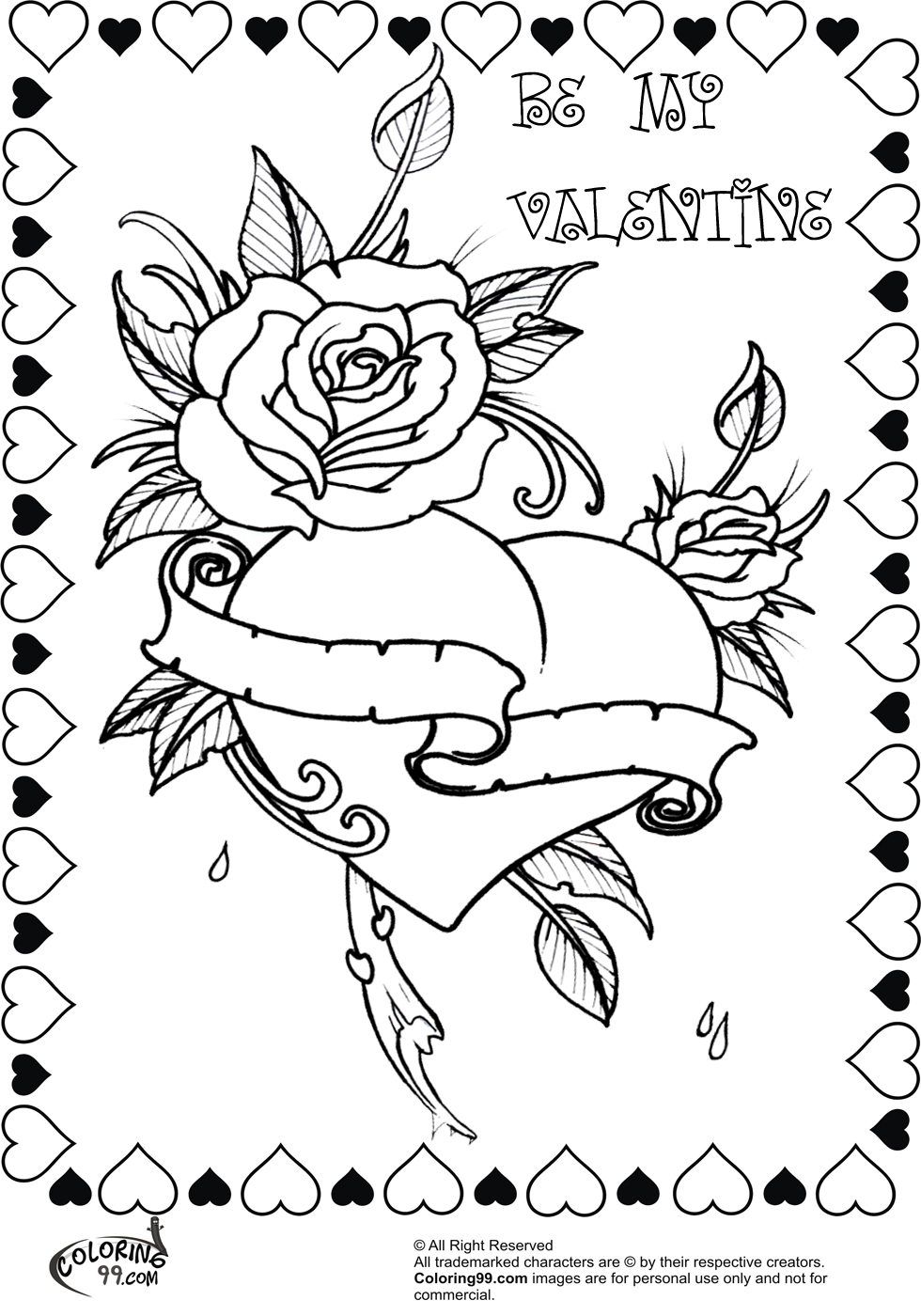 80+ Adult Rose Coloring Pages Printable 190