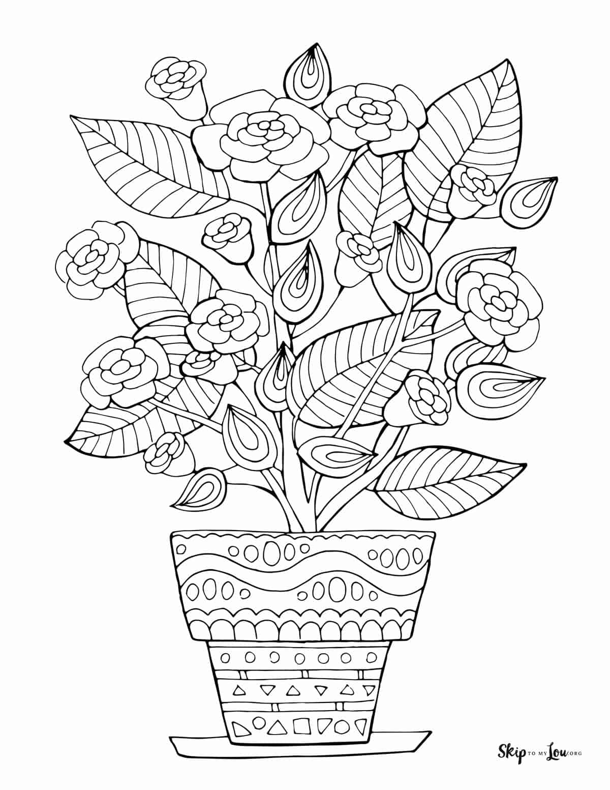 80+ Adult Rose Coloring Pages Printable 193