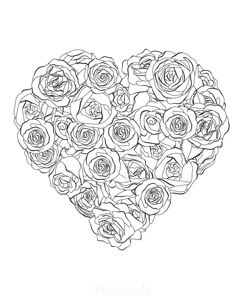 80+ Adult Rose Coloring Pages Printable 197