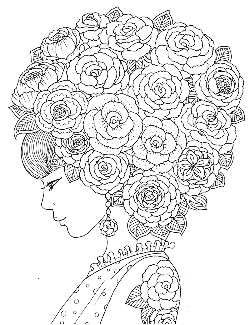 80+ Adult Rose Coloring Pages Printable 198