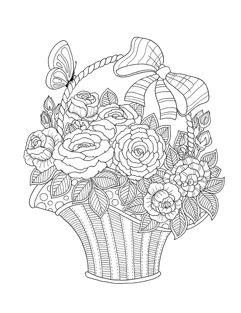 80+ Adult Rose Coloring Pages Printable 2