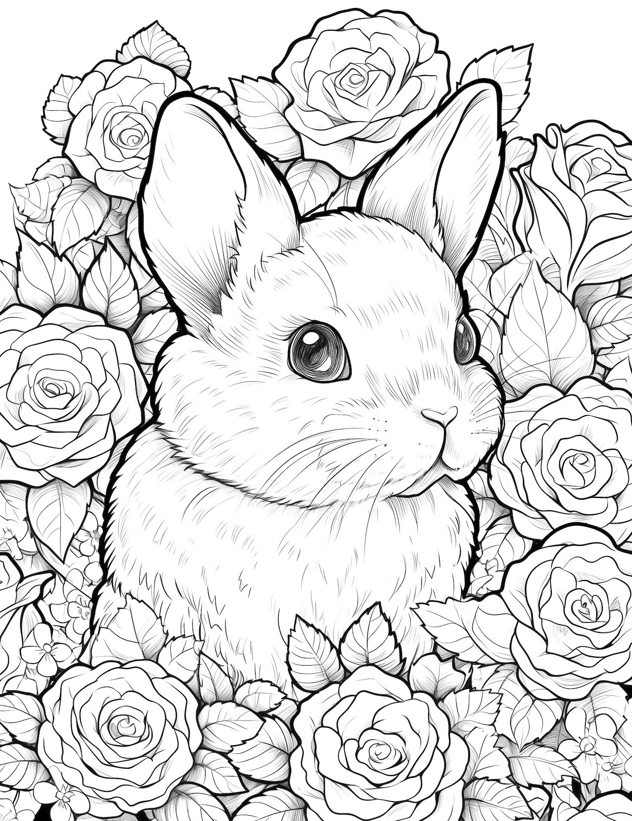 80+ Adult Rose Coloring Pages Printable 23