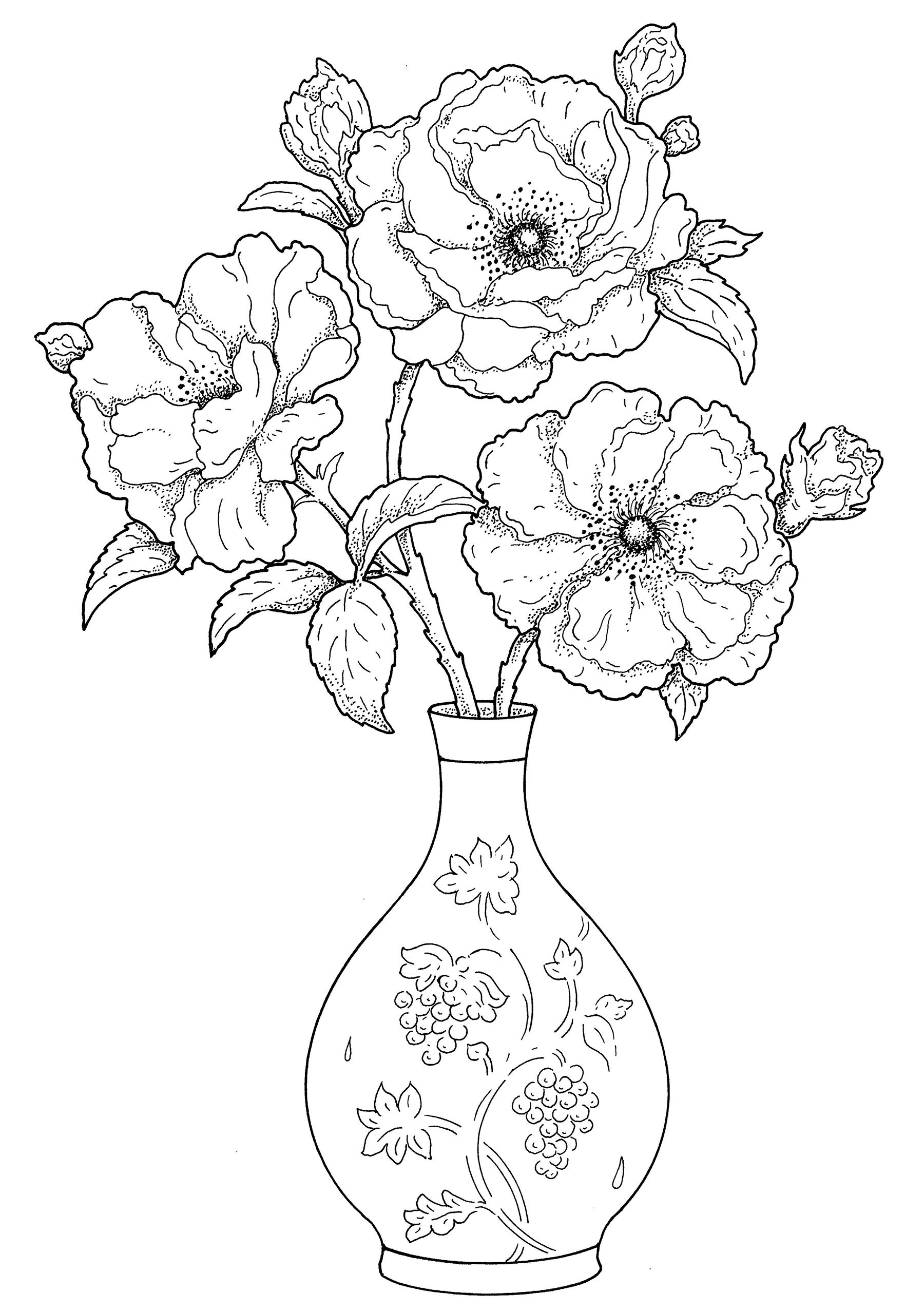 80+ Adult Rose Coloring Pages Printable 28