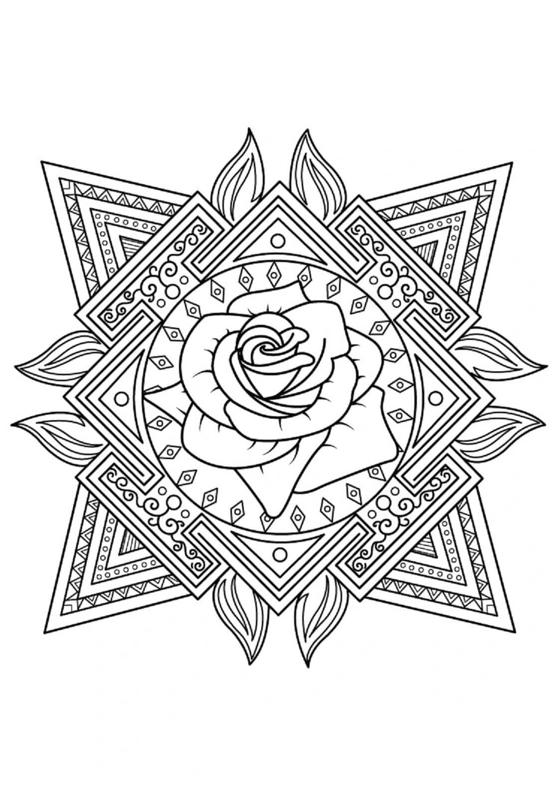 80+ Adult Rose Coloring Pages Printable 39