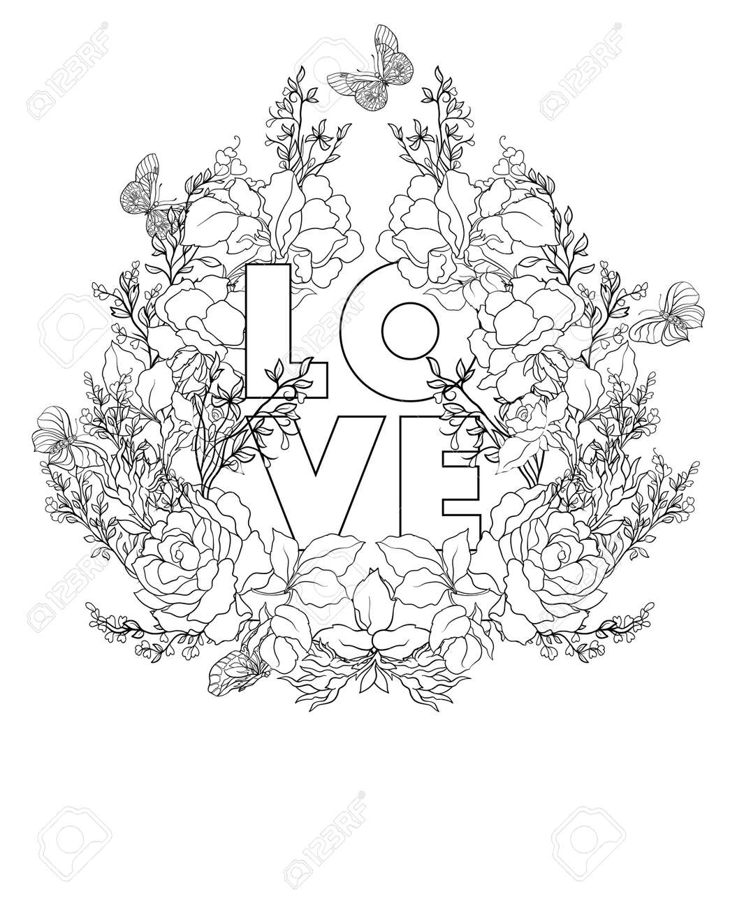 80+ Adult Rose Coloring Pages Printable 5