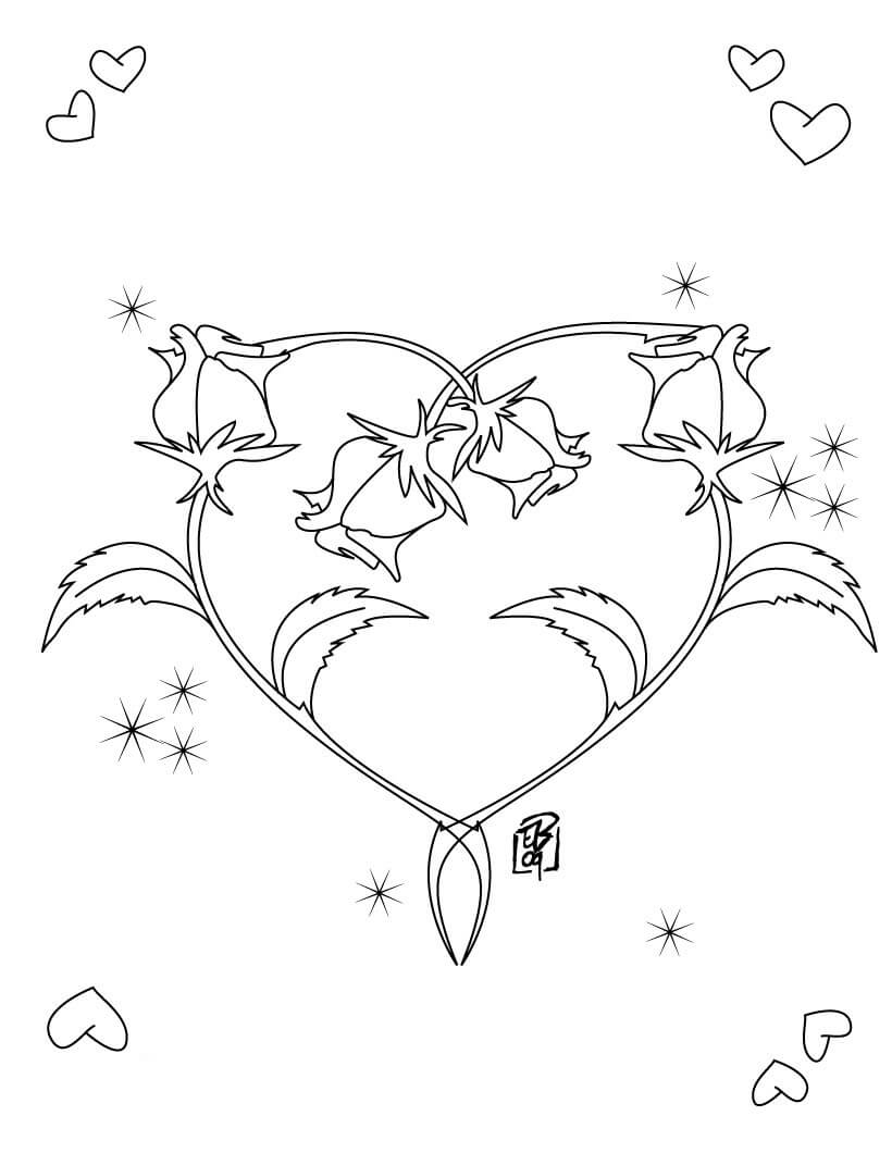 80+ Adult Rose Coloring Pages Printable 54