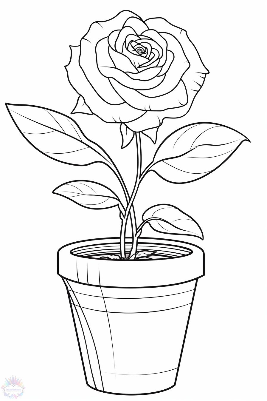 80+ Adult Rose Coloring Pages Printable 55