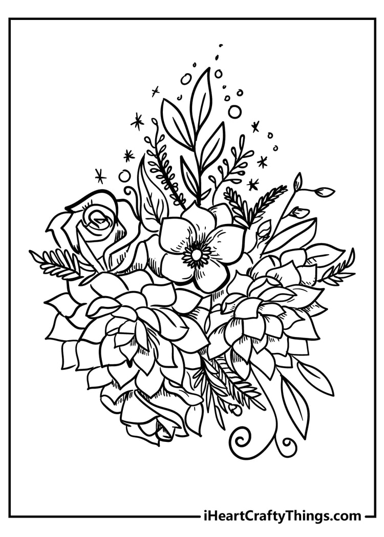 80+ Adult Rose Coloring Pages Printable 67