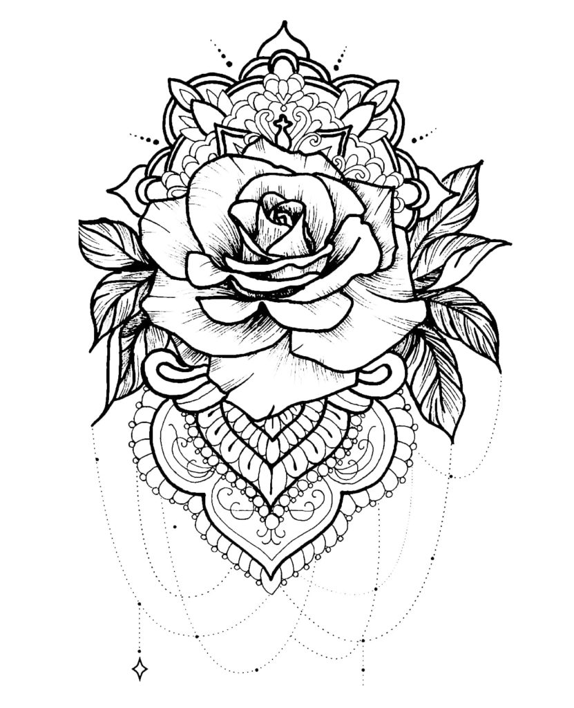 80+ Adult Rose Coloring Pages Printable 69