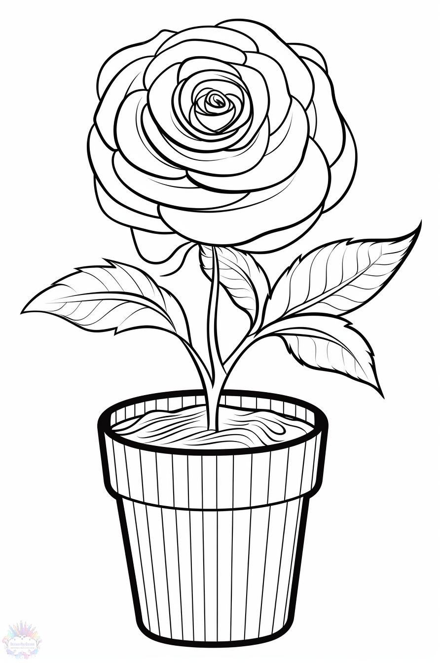 80+ Adult Rose Coloring Pages Printable 82