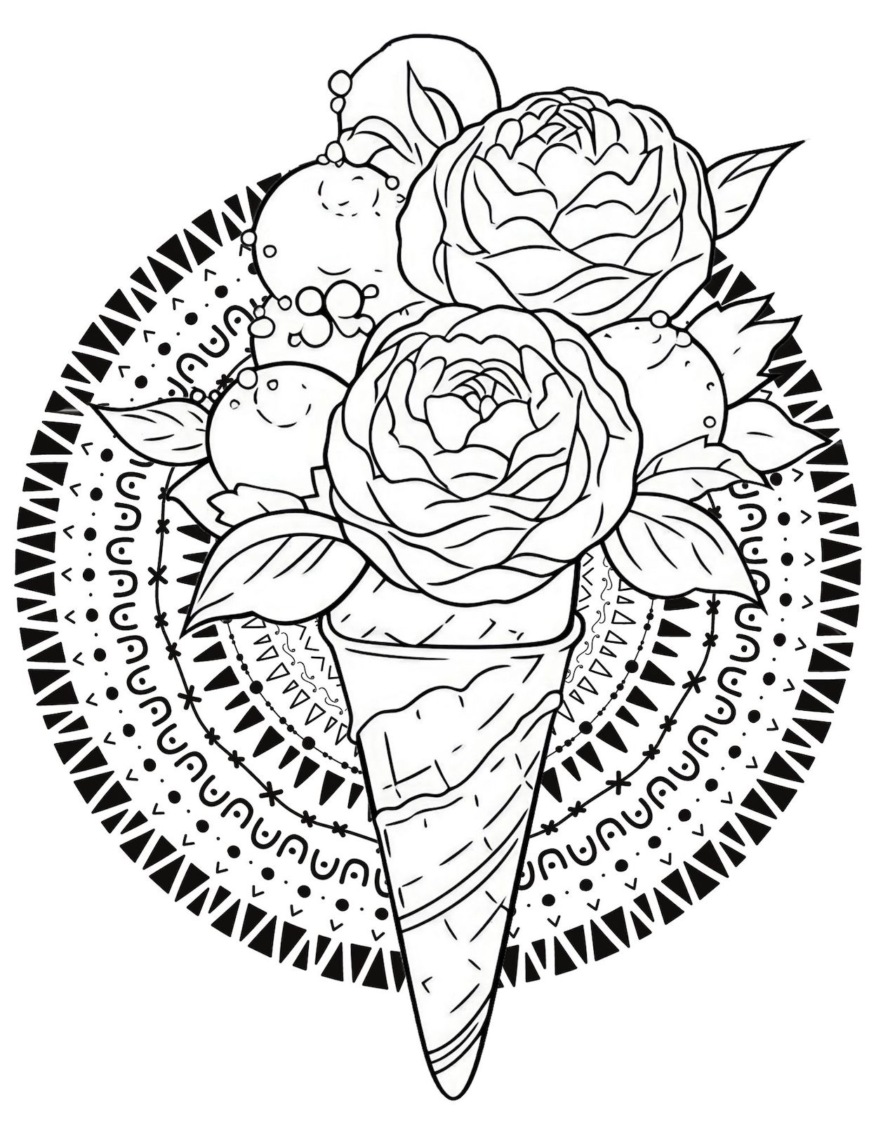 80+ Adult Rose Coloring Pages Printable 98