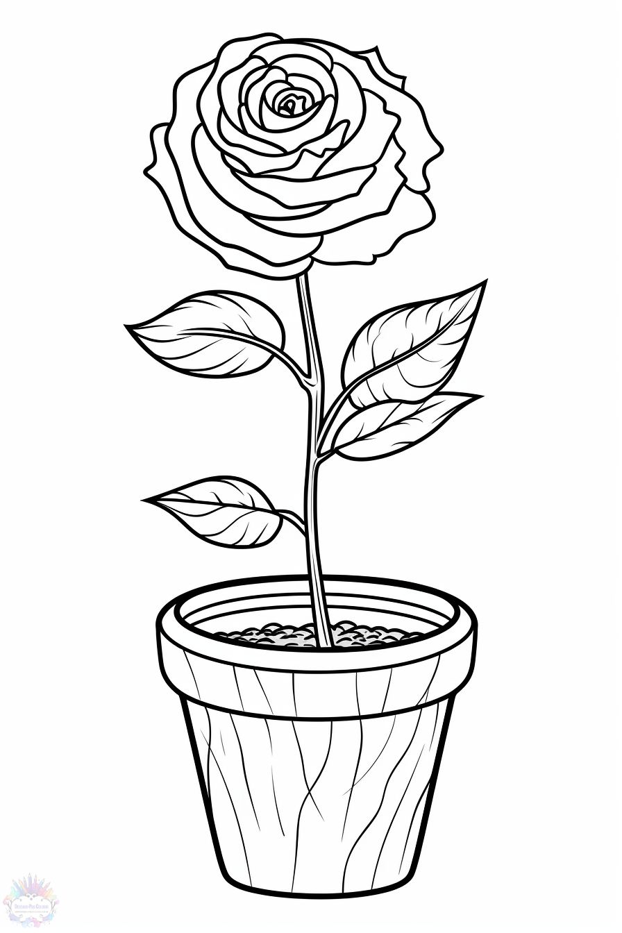 80+ Adult Rose Coloring Pages Printable 99