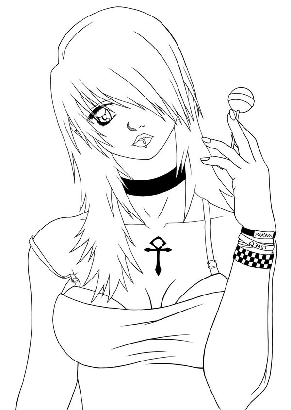 99 Anime Emo Coloring Pages: Express Your Emotions in Color 1