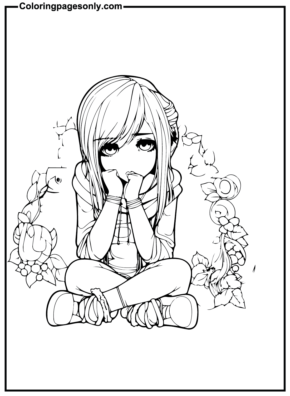 99 Anime Emo Coloring Pages: Express Your Emotions in Color 101