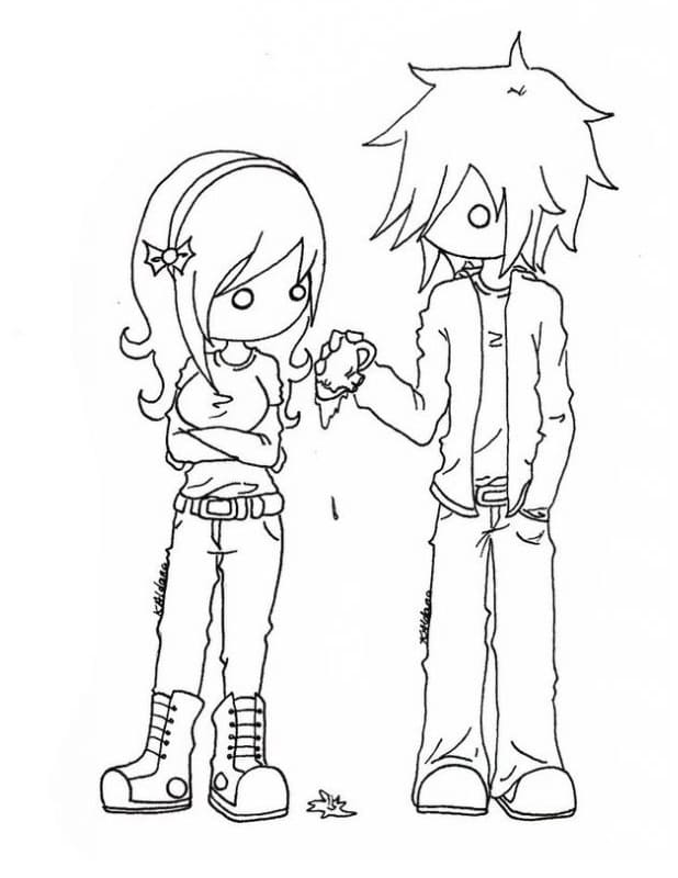 99 Anime Emo Coloring Pages: Express Your Emotions in Color 105