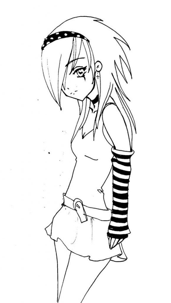 99 Anime Emo Coloring Pages: Express Your Emotions in Color 14