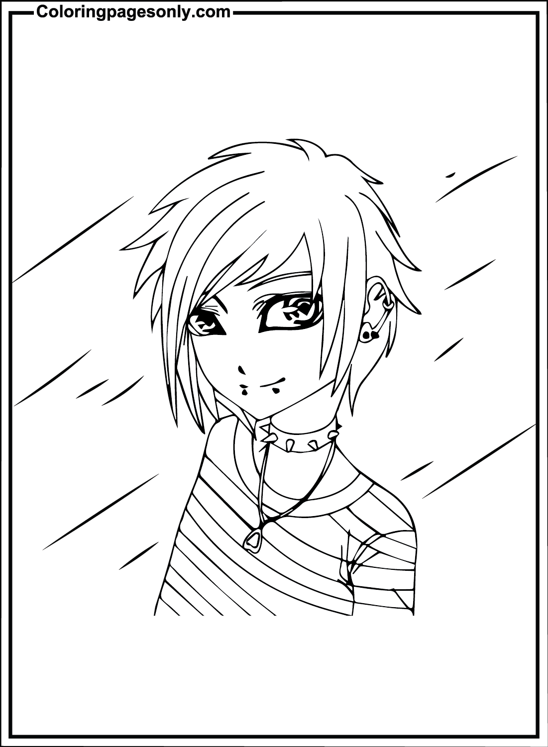 99 Anime Emo Coloring Pages: Express Your Emotions in Color 23